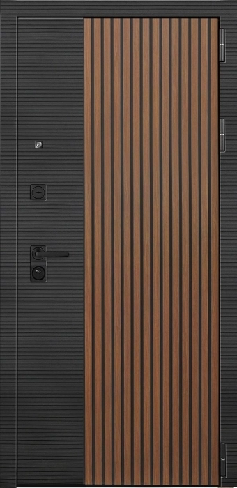Входная дверь Модель L - 48 ФЛ-707 (10мм, белый софт) внешняя сторона